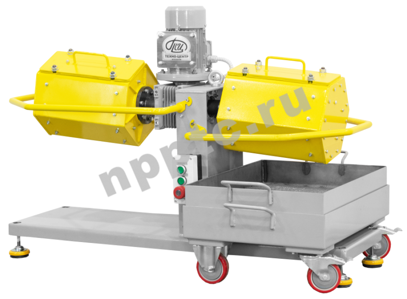 Галтовочные барабаны с двумя вращающимися барабанами